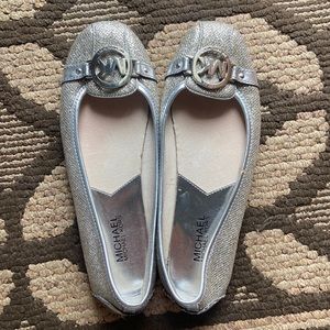 Michael kors silver flats